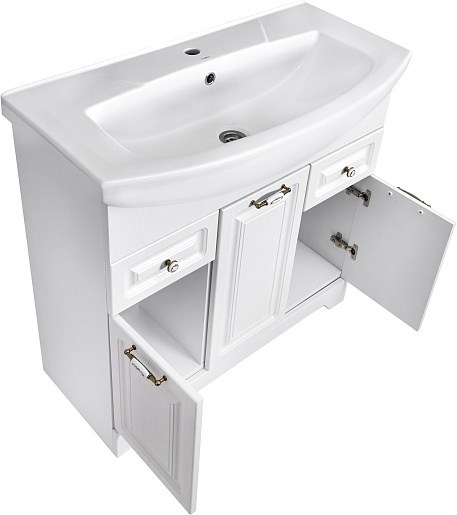 Stella Polare Тумба с раковину Кармела 85 Элеганс ольха белая – картинка-5